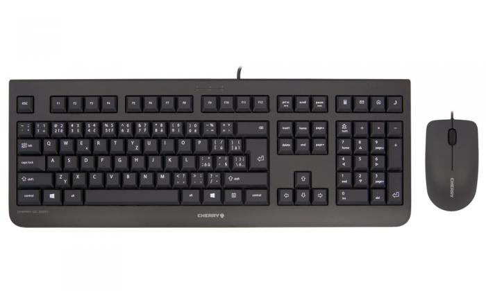 Клавиатура с мишка CHERRY DC 2000, Жичен, Черенна ниска цена с бърза доставка - BestPC.BG