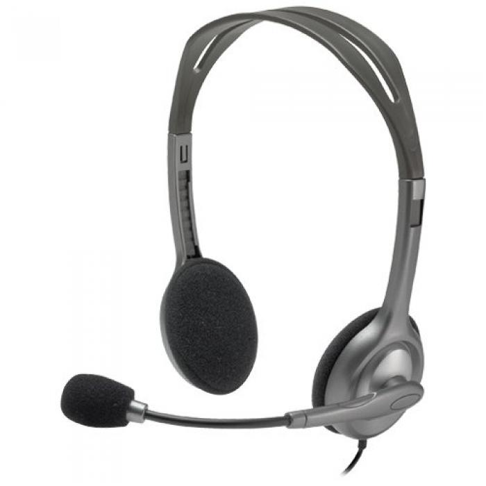 Слушалки LOGITECH H111 Corded Stereo Headset - Черни- 3.5 MMна ниска цена с бърза доставка - BestPC.BG