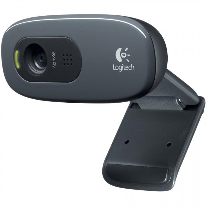 Уеб камера LOGITECH C270 HD Webcam - BLACK - USBна ниска цена с бърза доставка - BestPC.BG