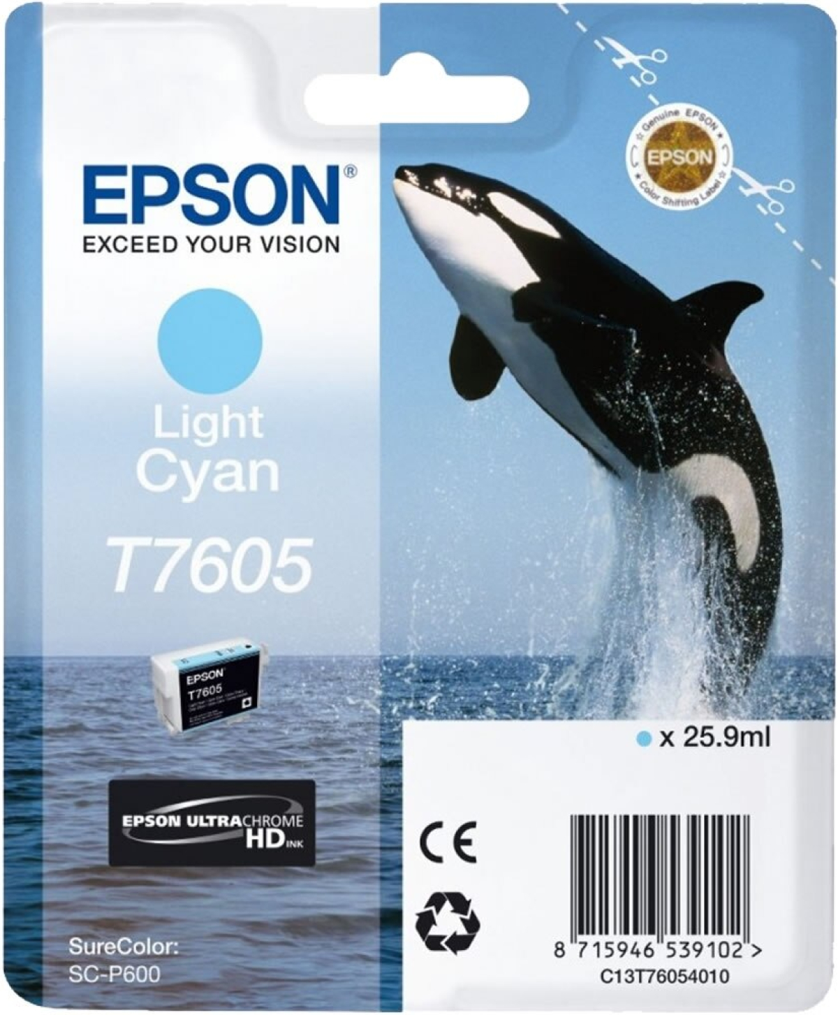 Касета с мастило Epson T7605 Light Cyanна ниска цена с бърза доставка - BestPC.BG