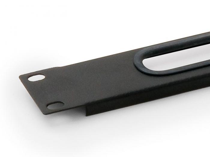 1U 19' Аранжиращ панел, тип кабелен канал, хоризонтален, метален, черенна ниска цена с бърза доставка - BestPC.BG