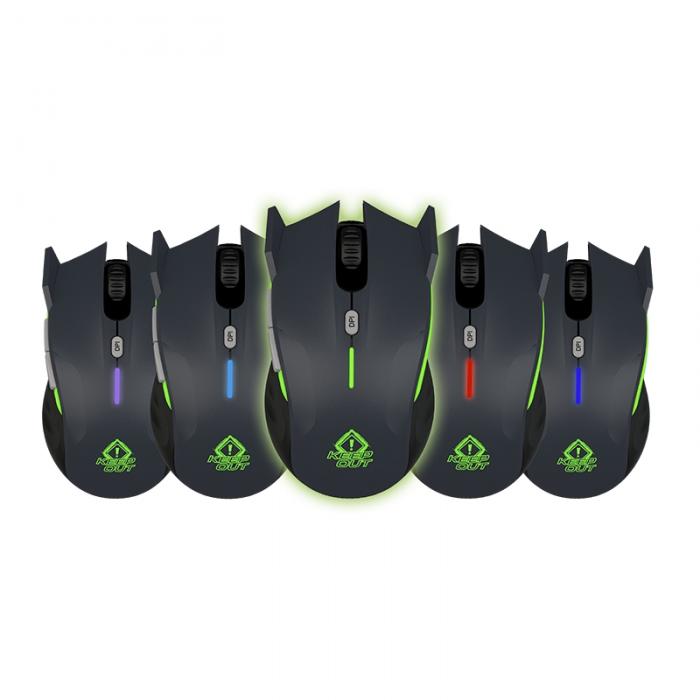 KEEP OUT XPOSEIDONG :: Геймърска мишка, лазерна, 4000dpi, AVAGO 3050 сензор, сивана ниска цена с бърза доставка - BestPC.BG