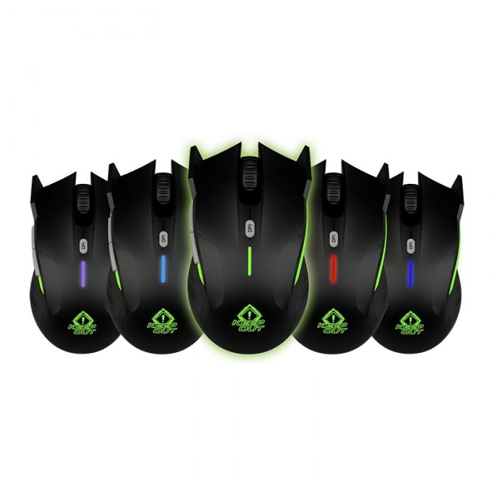 KEEP OUT XPOSEIDONB :: Геймърска мишка, лазерна, 4000dpi, AVAGO 3050 сензор, чернана ниска цена с бърза доставка - BestPC.BG