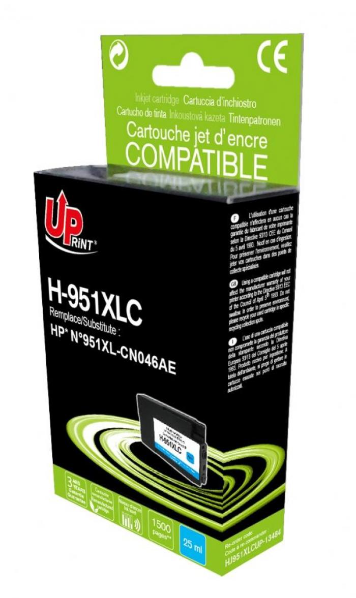 Касета с мастило Глава за струен принтер HP 951XL, CN046AE Cyan, 25 ml, 1500k, Uprintна ниска цена с бърза доставка - BestPC.BG