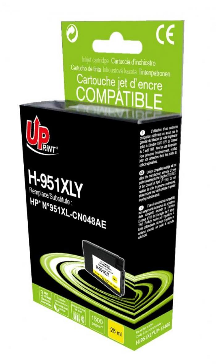 Касета с мастило Глава за струен принтер HP 951XL, CN048AE Yellow, 25 ml, 1500k, Uprintна ниска цена с бърза доставка - BestPC.BG