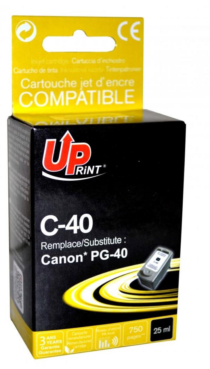 Касета с мастило Мастилница UPRINT PG-40XL CANON, Черенна ниска цена с бърза доставка - BestPC.BG