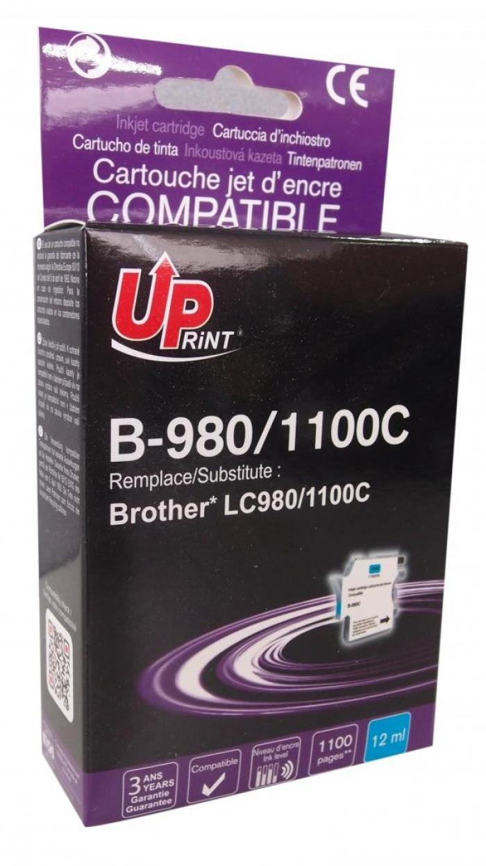 Касета с мастило Патрон BROTHER LC980-1100 CYAN DCP145C-MFC-250-649, 12ml 800k. Uprintна ниска цена с бърза доставка - BestPC.BG