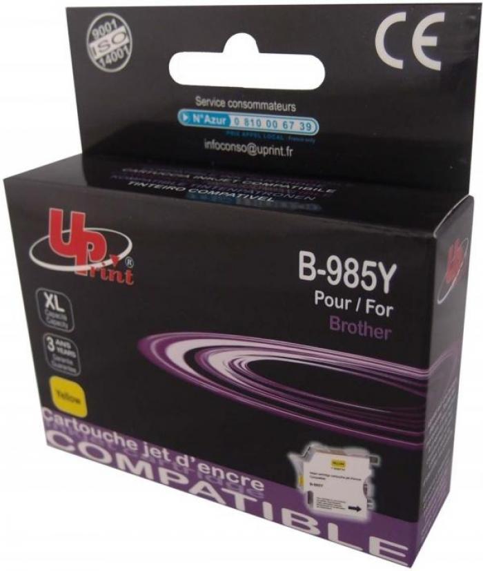 Касета с мастило Патрон BROTHER LC985 YELLOW, DCP-J125-MFCJ265W-415W, 12 ml 600k, Uprintна ниска цена с бърза доставка - BestPC.BG