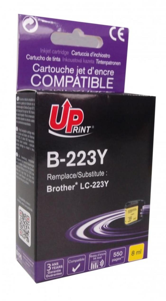 Касета с мастило Патрон BROTHER LC223 Yellow, 8 ml 550k Uprintна ниска цена с бърза доставка - BestPC.BG