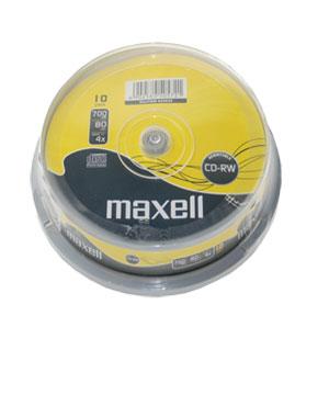Продукт CD-RW80 MAXELL, 700MB, 52x четене  4x запис, 10 брна ниска цена с бърза доставка - BestPC.BG