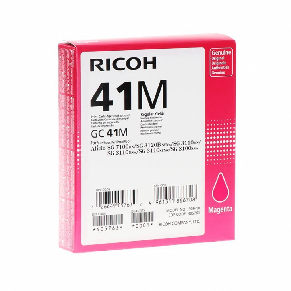 Мастило гел RICOH GC41M ,2200 копия, Magentaна ниска цена с бърза доставка - BestPC.BG