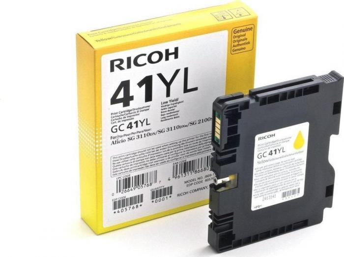 Мастило гел RICOH GC 41YL, GelJet SG 2100N-2100DN, 600 копия, Yellowна ниска цена с бърза доставка - BestPC.BG