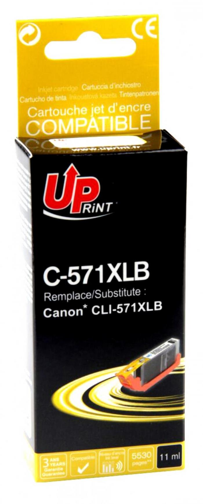 Касета с мастило Патрон CANON CLI-571 XL BLACK 11ml, 530k, Uprintна ниска цена с бърза доставка - BestPC.BG