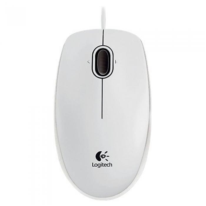 Мишка Logitech B100 Optical Mouse for Business Whiteна ниска цена с бърза доставка - BestPC.BG