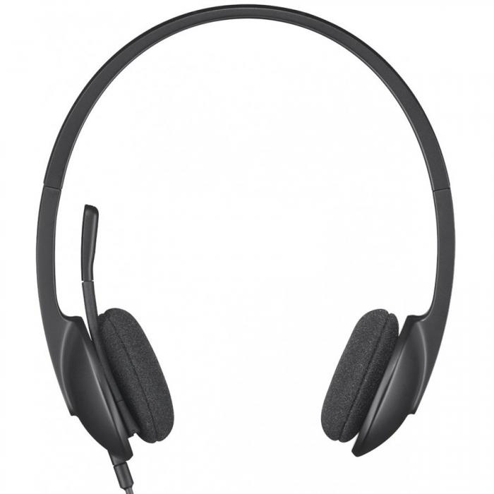 Слушалки LOGITECH H340 Corded Headset - BLACK - USBна ниска цена с бърза доставка - BestPC.BG