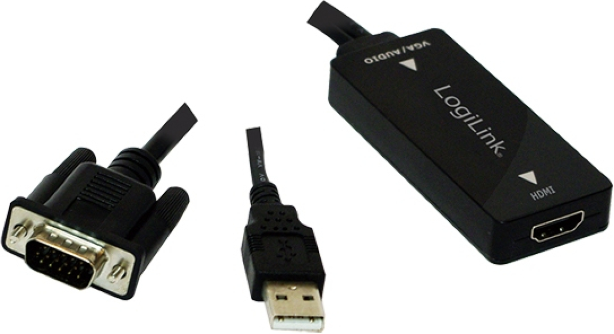 Кабел/адаптер LogiLink CV0060, Converter VGA&USB Audio to HDMIна ниска цена с бърза доставка - BestPC.BG