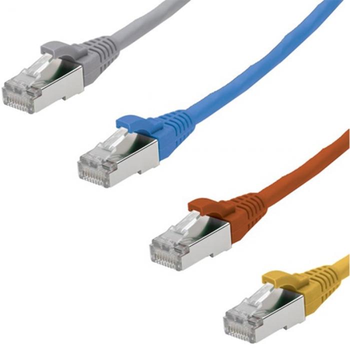 Медна пач корда Patch cable S-STP Cat.6 3m Krone, Orangeна ниска цена с бърза доставка - BestPC.BG