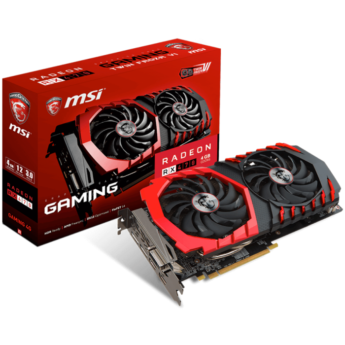 Видеокарта MSI AMD Radeon RX 470 GAMING GDDR5 4GB-256bit, 1230MHz-6600MHz, PCI-Eна ниска цена с бърза доставка - BestPC.BG