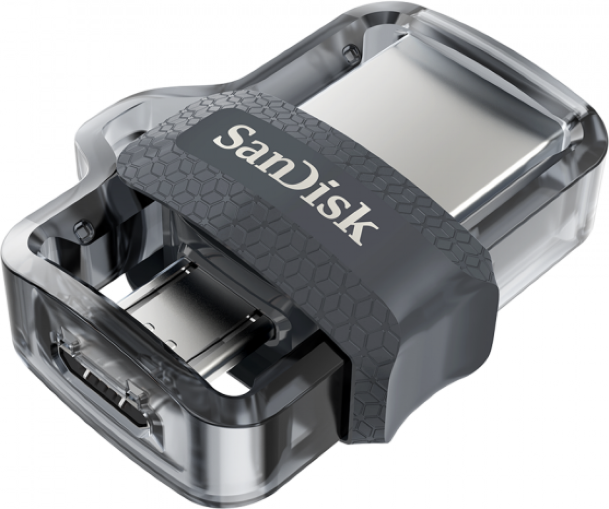 USB флаш памет SanDisk Ultra Dual Drive m3.0, 64GB, OTG, Черенна ниска цена с бърза доставка - BestPC.BG