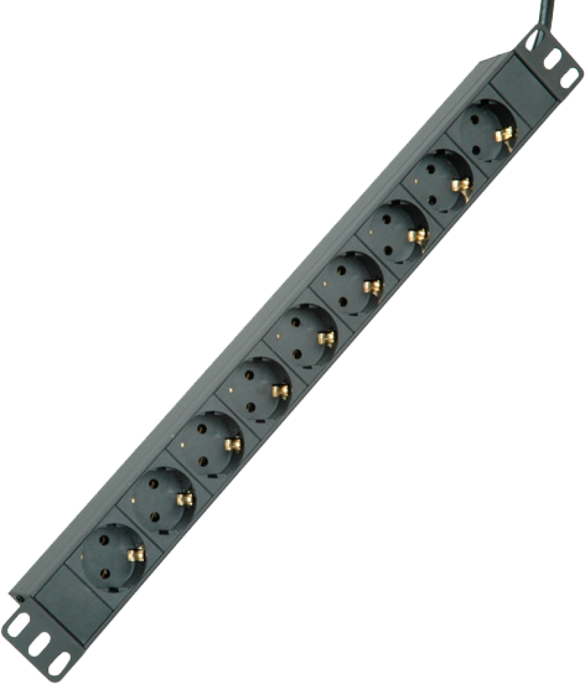 Контакт за шкаф Разклонител PDU за 19" шкаф, 45°, 16A, алуминиев, 2.0m, ROLINE 19.07.1621на ниска цена с бърза доставка - BestPC.BG