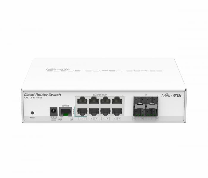 Комутатор/Суич MikroTik CRS112-8G-4S-IN, 8х 1000Mbps, 4x SFPна ниска цена с бърза доставка - BestPC.BG