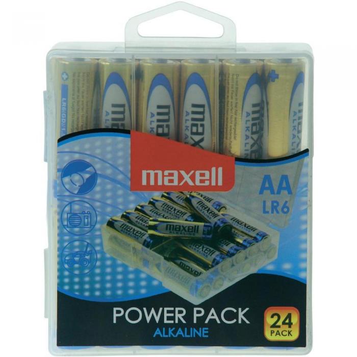Алкални батерии MAXELL LR6 1,5V AA 24 бр. блистер PVC caseна ниска цена с бърза доставка - BestPC.BG