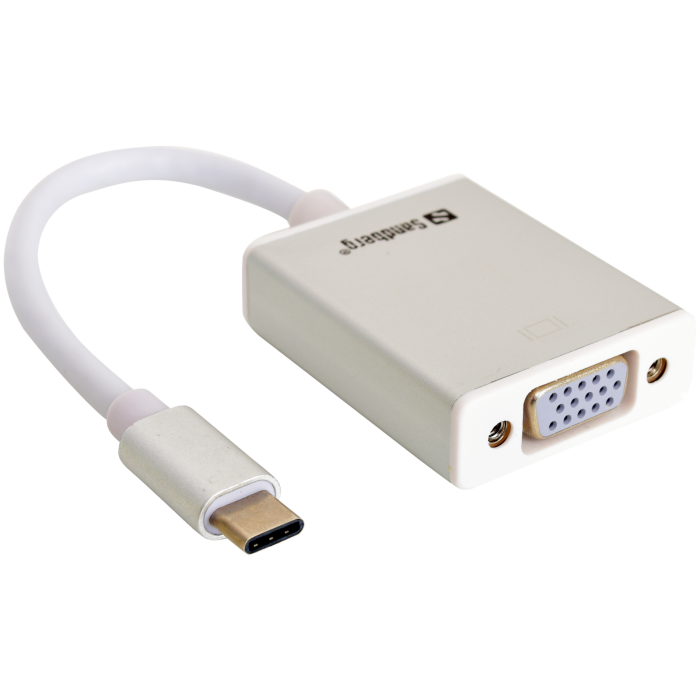 Кабел/адаптер SANDBERG SNB-136-13 :: Конвертор от USB Type C към VGAна ниска цена с бърза доставка - BestPC.BG