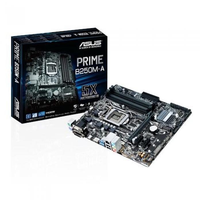 Дънна платка ASUS PRIME B250M-A socket 1151, 4xDDR4на ниска цена с бърза доставка - BestPC.BG