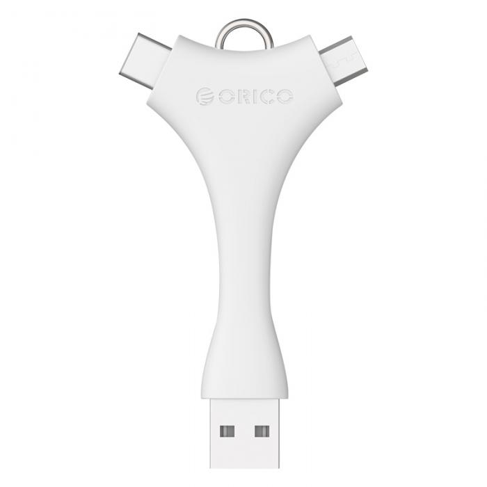 Кабел/адаптер Orico Dual Port Portable Sync&Charge C1-WHна ниска цена с бърза доставка - BestPC.BG
