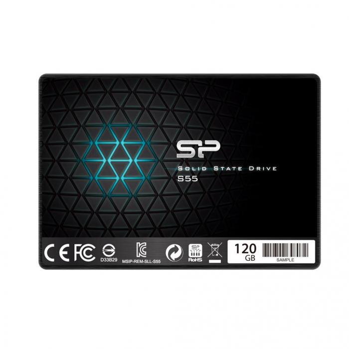 SSD SILICON POWER S55, 2.5, 120 GB, SATA3на ниска цена с бърза доставка - BestPC.BG