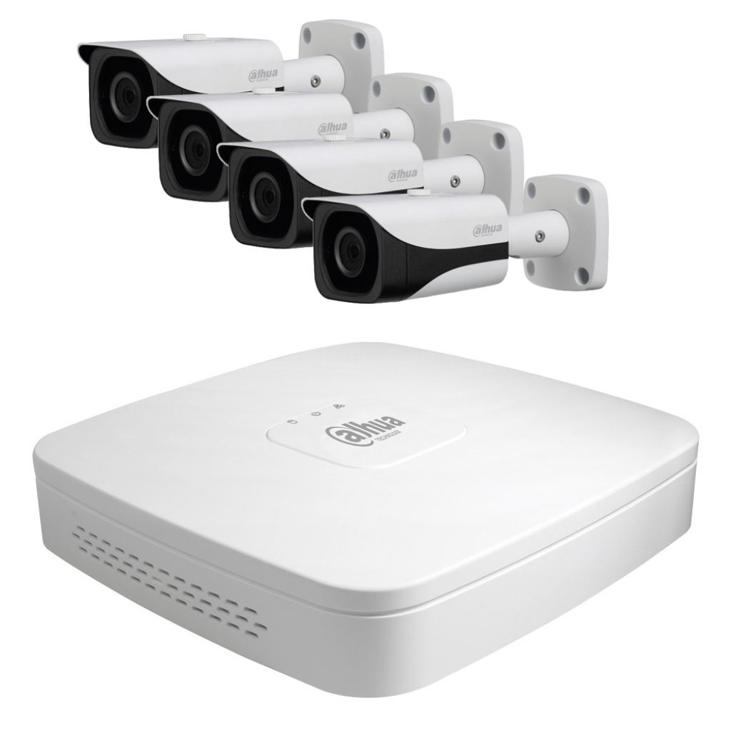 DAHUA CVI-BULLET :: Охранителна система - 4-канален DVR + 4 HDCVI кам.на ниска цена с бърза доставка - BestPC.BG