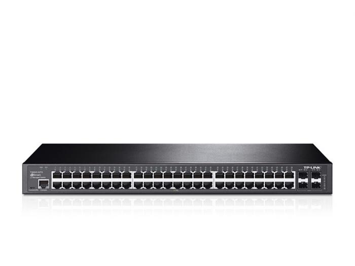 Комутатор/Суич JetStream 48-портов Gigabit L2 управляем комутатор TP-LINK T2600G-52TS с 4 SFP слотана ниска цена с бърза доставка - BestPC.BG