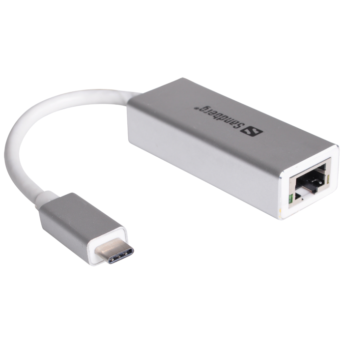 SANDBERG SNB-136-04 :: Мрежов адаптер USB-C към Gigabit LANна ниска цена с бърза доставка - BestPC.BG