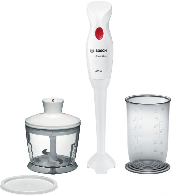Bosch MSM14200, Blender, CleverMixx, 400 W, Included transparent jug & chopper, White, deep redна ниска цена с бърза доставка - BestPC.BG