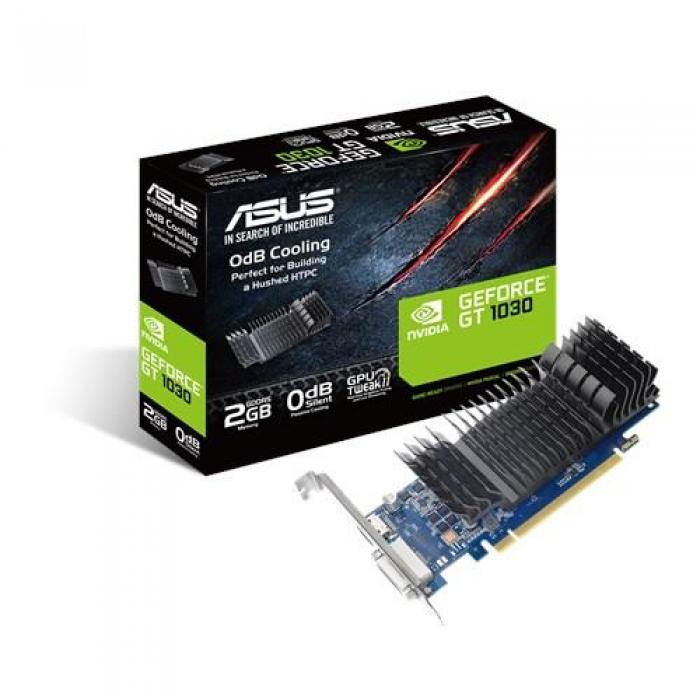 Видеокарта Видео карта ASUS GeForce® GT 1030 2GB GDDR5 64 bit, Low Profile, Silent, DVI-D, HDMIна ниска цена с бърза доставка - BestPC.BG