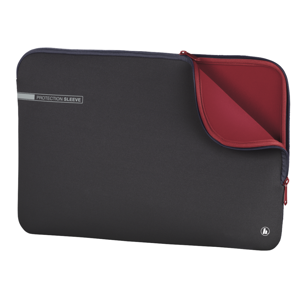 Калъф за лаптоп HAMA "Neoprene", 11.6", Сив-Червенна ниска цена с бърза доставка - BestPC.BG