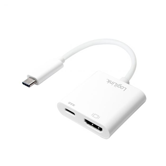 Кабел/адаптер USB3.1 C to HDMI Adapter+PD, Logilink UA0257на ниска цена с бърза доставка - BestPC.BG