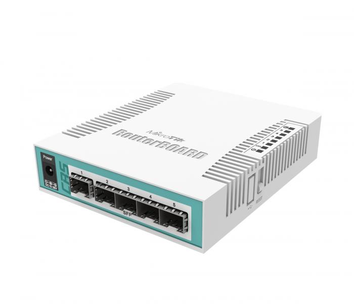 Комутатор/Суич MikroTik CRS106-1C-5S, 1x combo GE-SFP, 5xSFPна ниска цена с бърза доставка - BestPC.BG