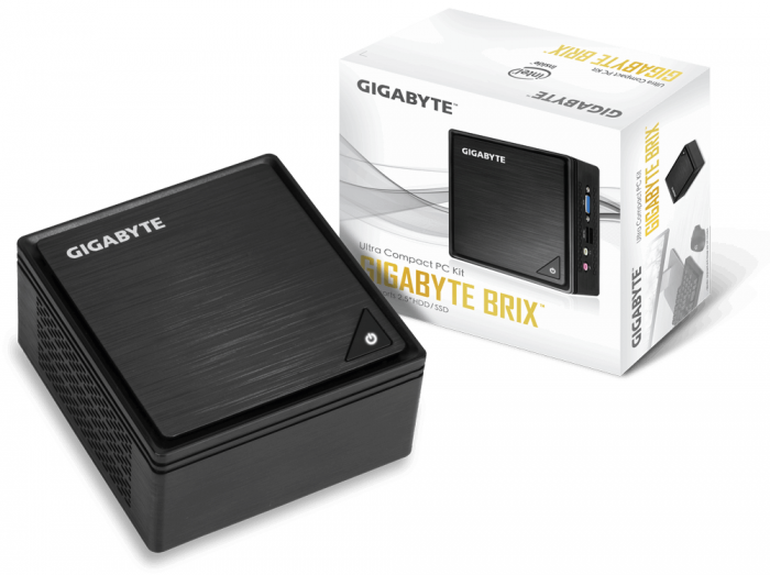 Компютър Gigabyte Brix Intel Celeron N3350, 2.4GHz, (TDP 6W), 4GB DDR3L , 120GB SSDна ниска цена с бърза доставка - BestPC.BG