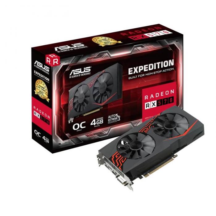 Видеокарта ASUS EX-RX570-O4Gна ниска цена с бърза доставка - BestPC.BG