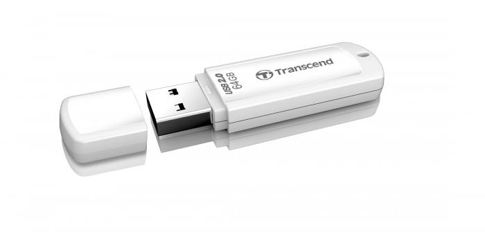 Флаш памет Transcend 64GB JetFlash 370, Whiteна ниска цена с бърза доставка - BestPC.BG