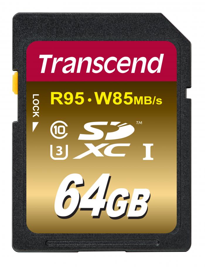 Памет Transcend 64GB SDHC UHS-I U3X, read-write: up to 95MBs, 85MB-sна ниска цена с бърза доставка - BestPC.BG