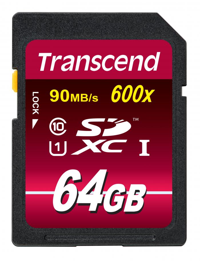 SD/флаш карта Памет Transcend  64GB SDXC Class10 UHS-I Card,90MB-s 600x (Ultimate)на ниска цена с бърза доставка