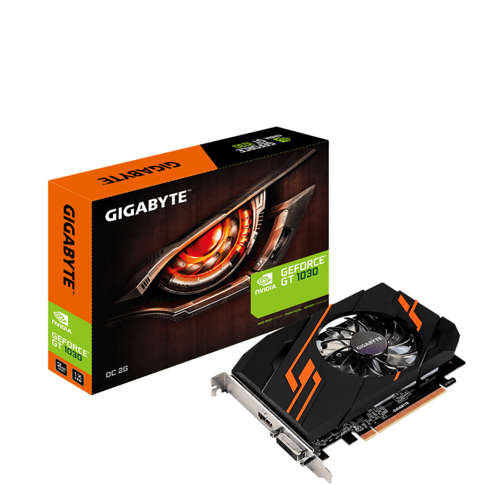 Видеокарта GIGABYTE GeForce® GT 1030 OC 2GB GDDR5 64 bit, DVI-D, HDMIна ниска цена с бърза доставка