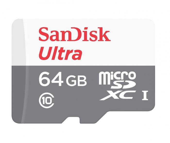 SANDISK Ultra microSD UHS-I, 64GB, 48MB-s, Class 10на ниска цена с бърза доставка - BestPC.BG