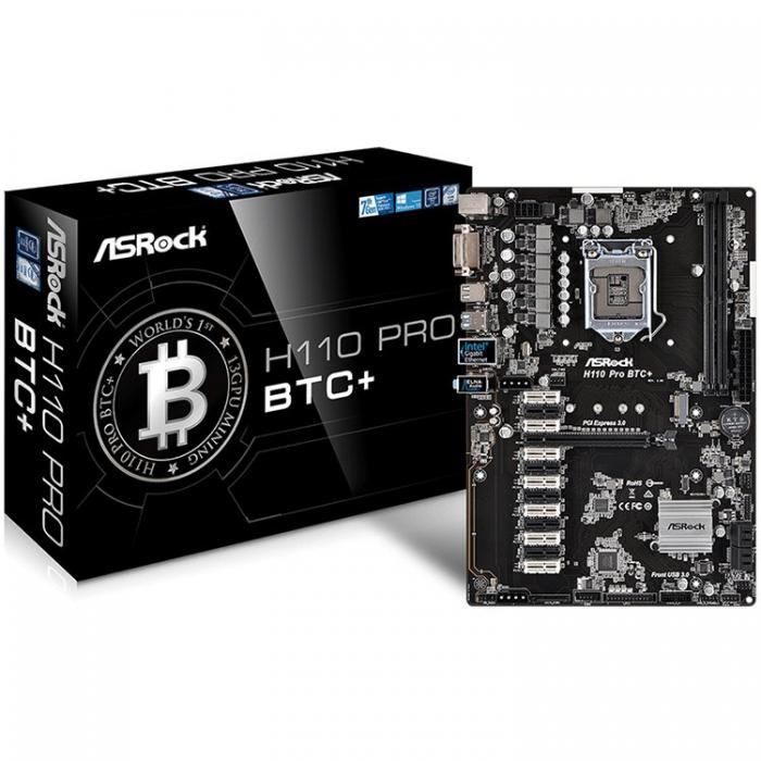 Дънна платка ASROCK Main Board Desktop iH110 (S1151, 2xDDR4, 12xPCI-E 2.0x1, 1xPCI)на ниска цена с бърза доставка - BestPC.BG