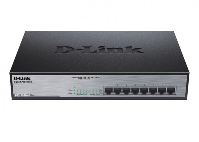 Комутатор/Суич D-Link DGS-1008MPна ниска цена с бърза доставка - BestPC.BG