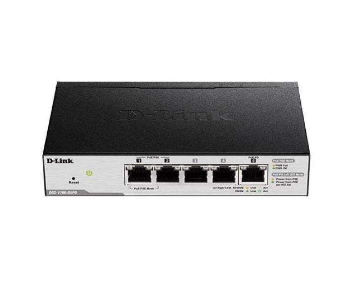 Комутатор/Суич D-Link DGS-1100-05PDна ниска цена с бърза доставка - BestPC.BG