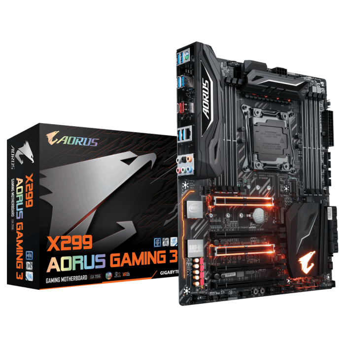 Дънна платка GB X299 AORUS GAMING 3-LGA2066на ниска цена с бърза доставка - BestPC.BG