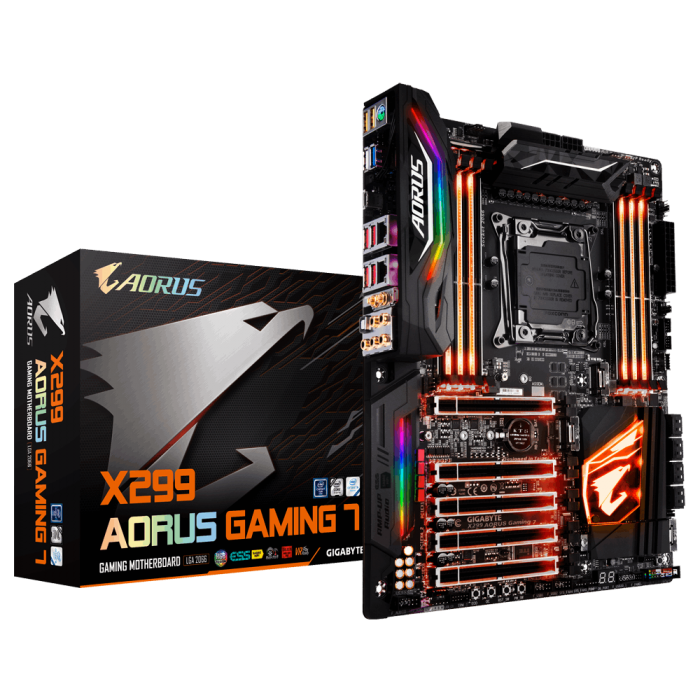 Дънна платка GB X299 AORUS GAMING 7-LGA2066на ниска цена с бърза доставка - BestPC.BG